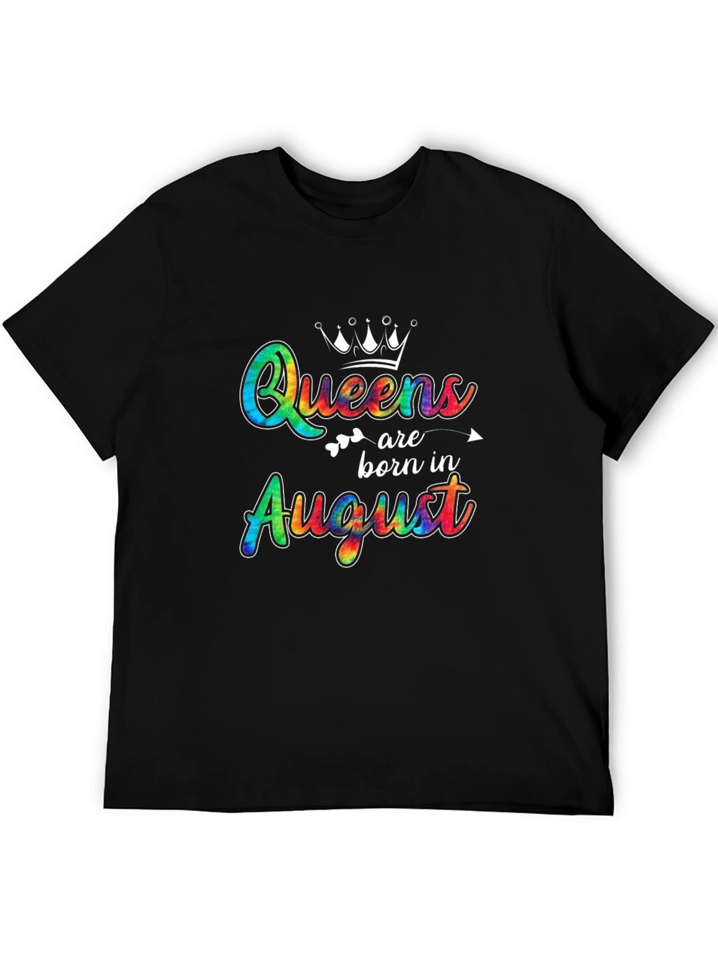 Queens Born In August Black T-Shirt