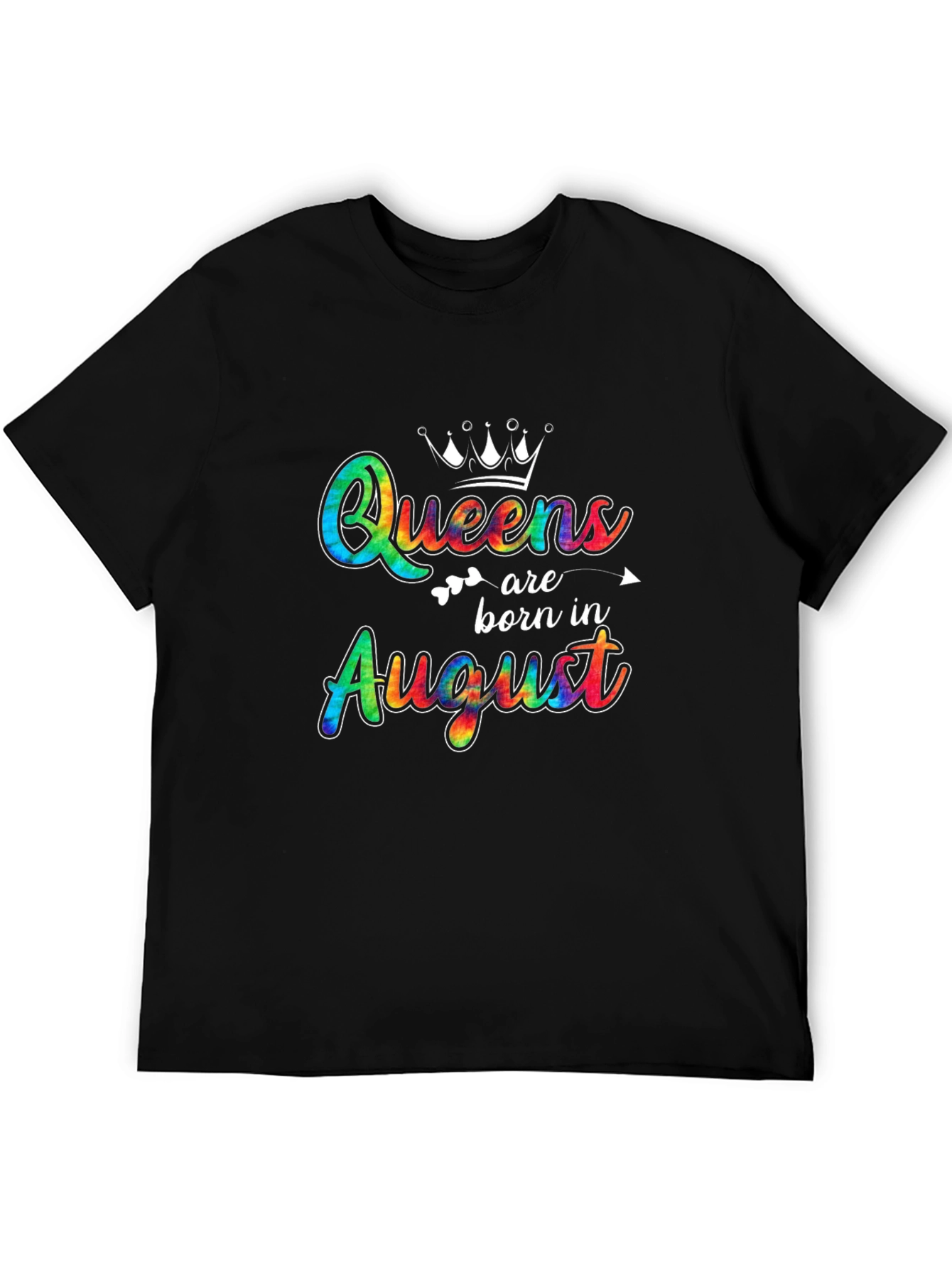 Queens Born In August Black T-Shirt