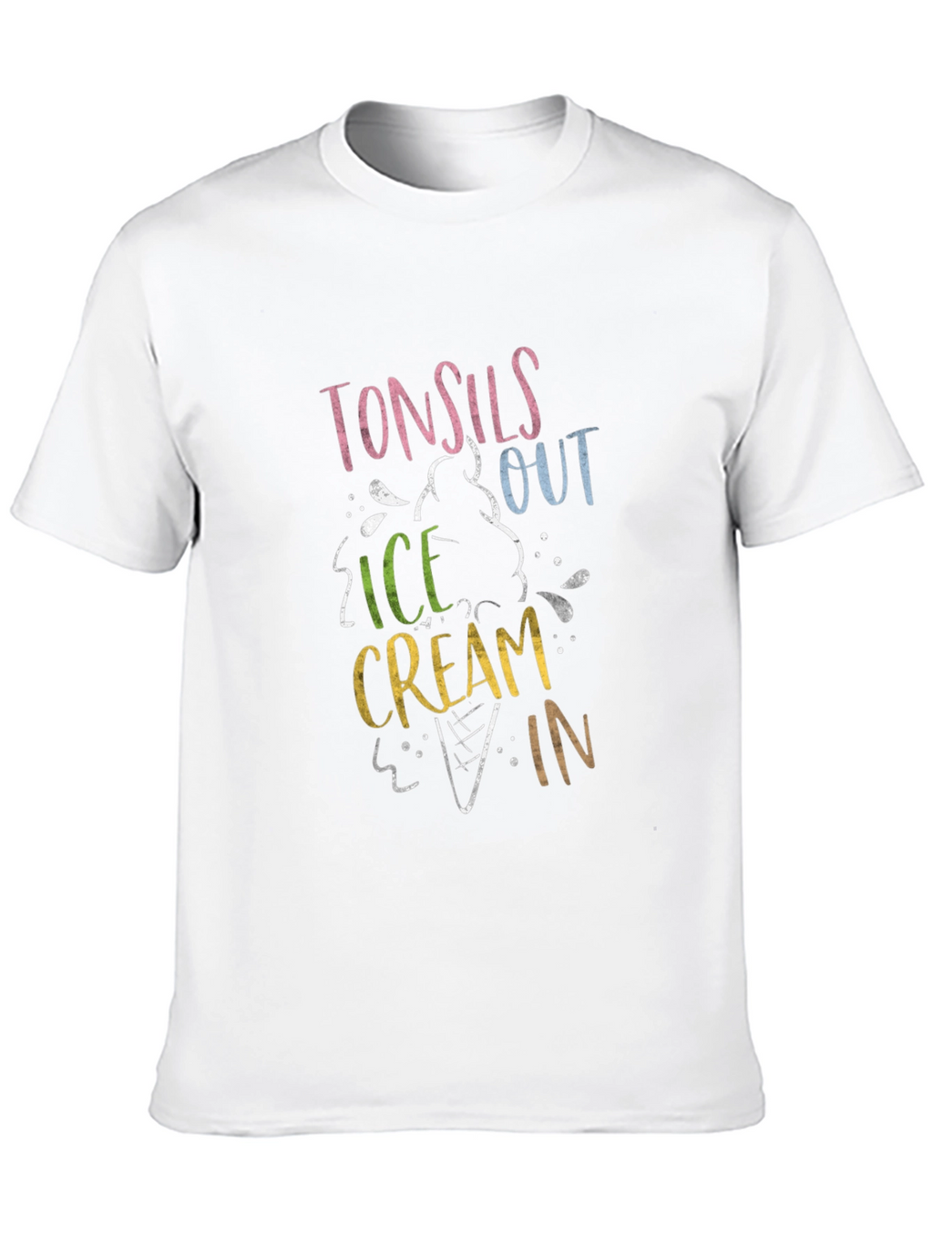 Tonsils Out Ice Cream In Black T-Shirt