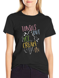 Tonsils Out Ice Cream In Black T-Shirt