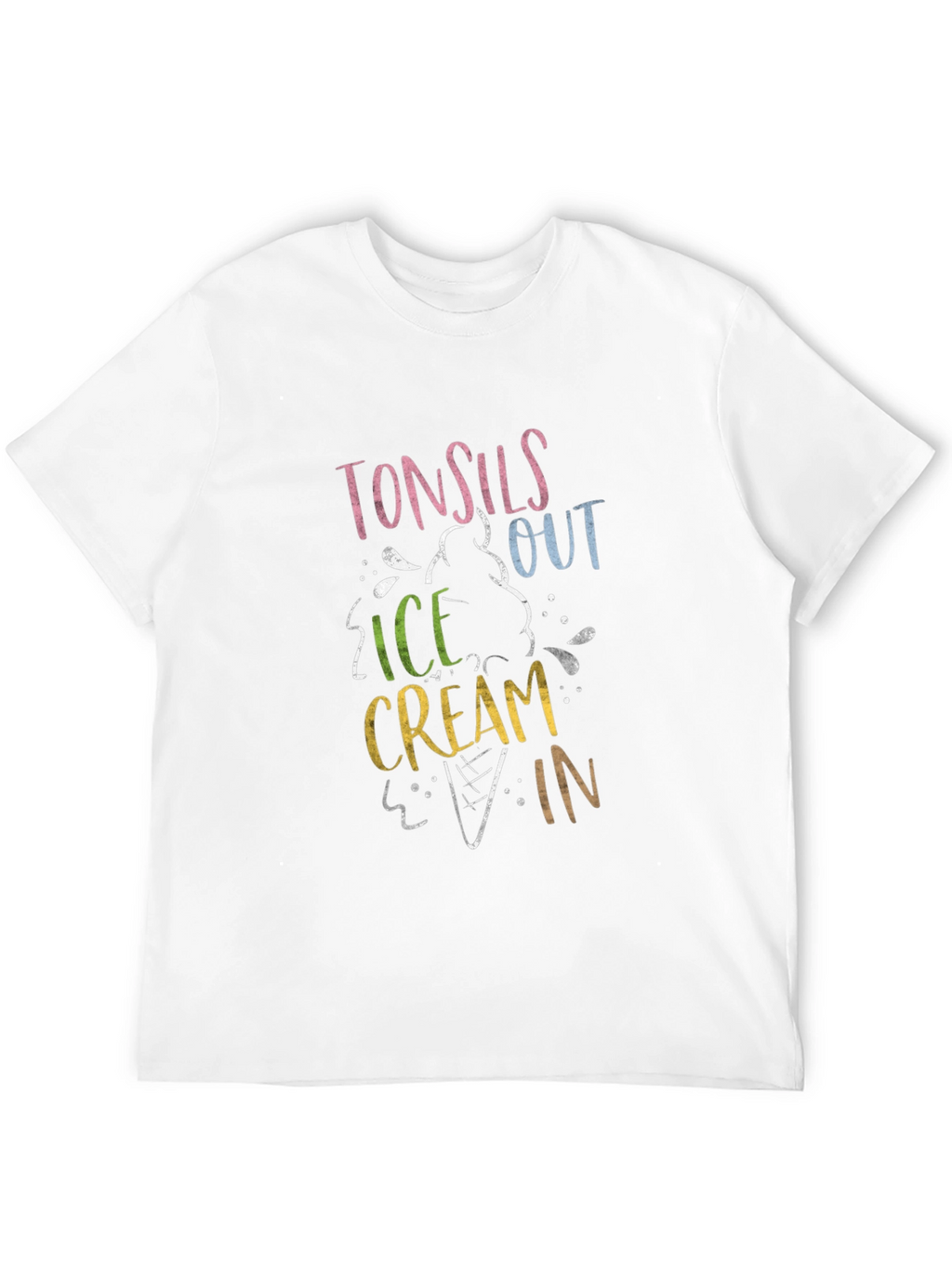 Tonsils Out Ice Cream In Black T-Shirt