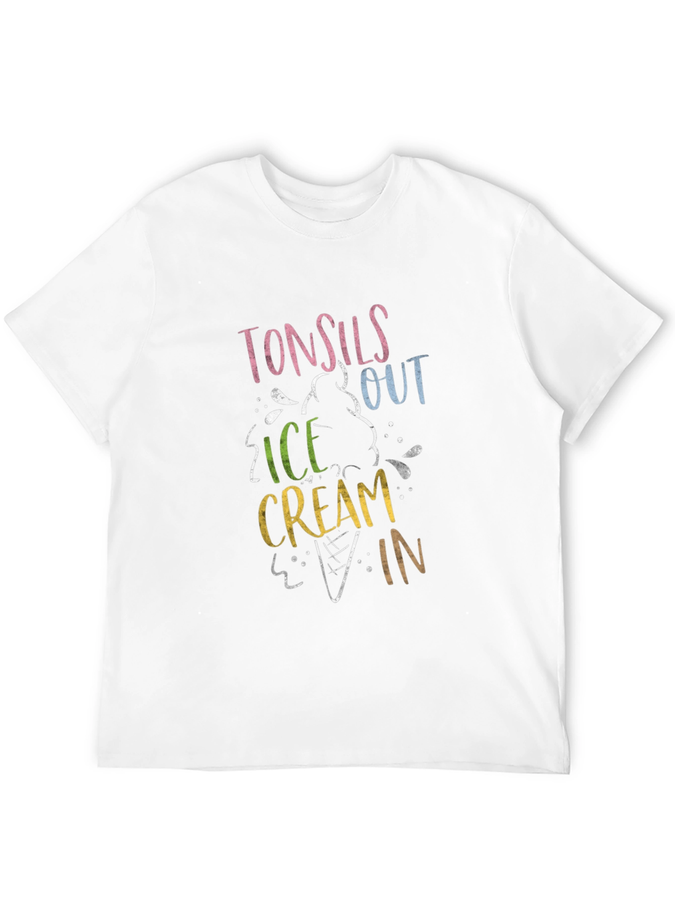 Tonsils Out Ice Cream In Black T-Shirt