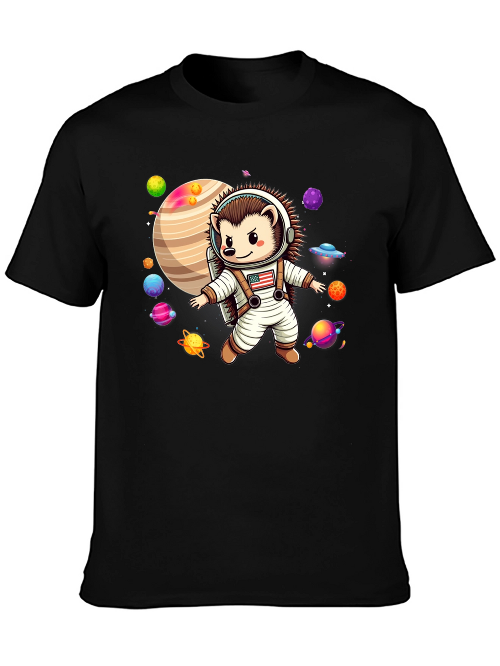 Astronaut Hedgehog Graphic T-Shirt