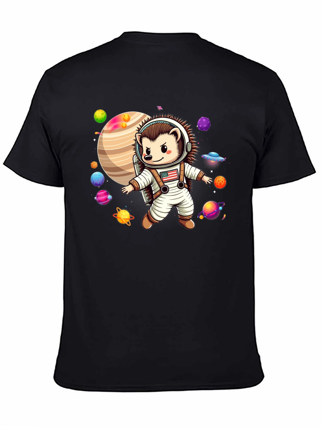 Astronaut Hedgehog Graphic T-Shirt
