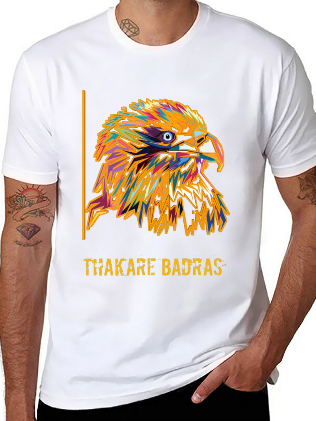 Eagle Graphic Print Black T-Shirt