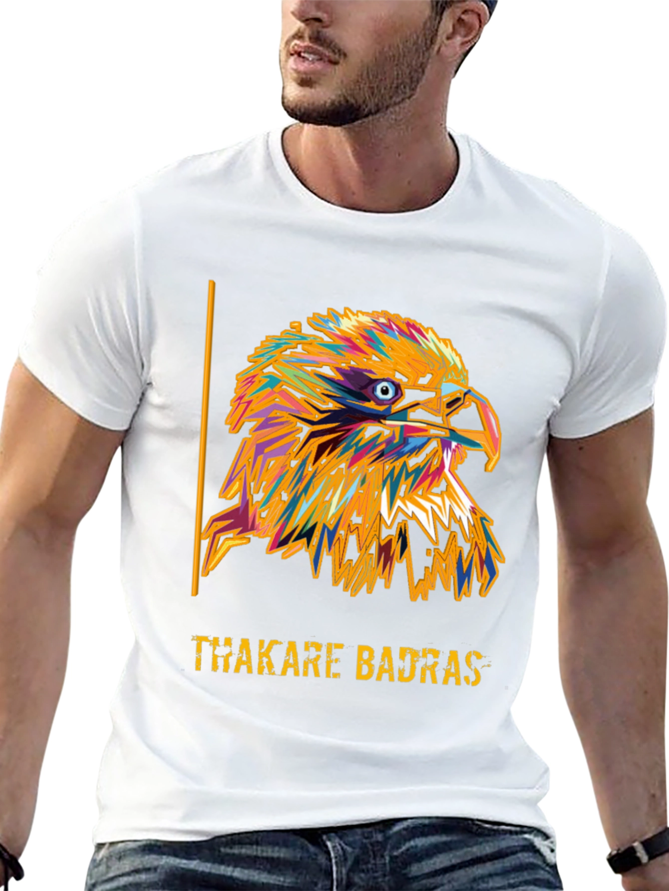 Eagle Graphic Print Black T-Shirt