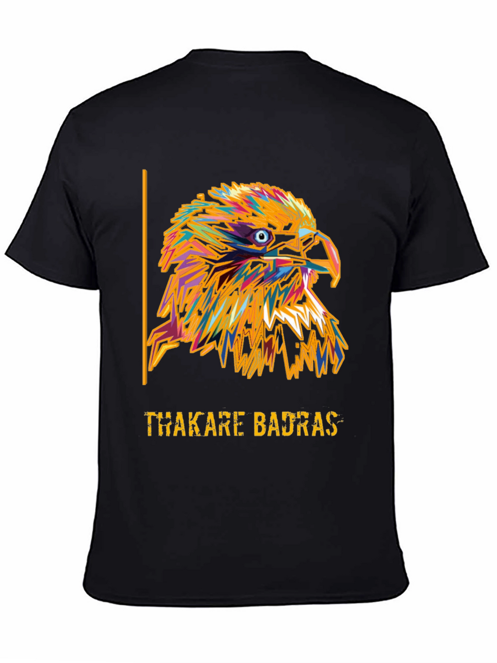 Eagle Graphic Print Black T-Shirt