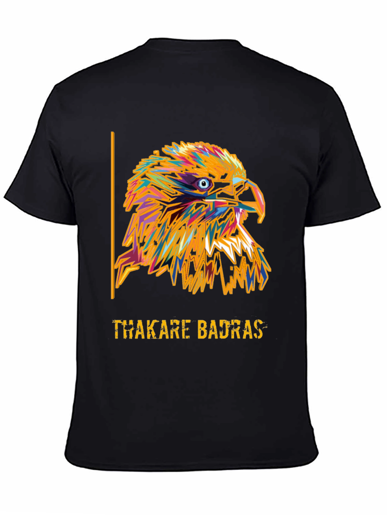 Eagle Graphic Print Black T-Shirt