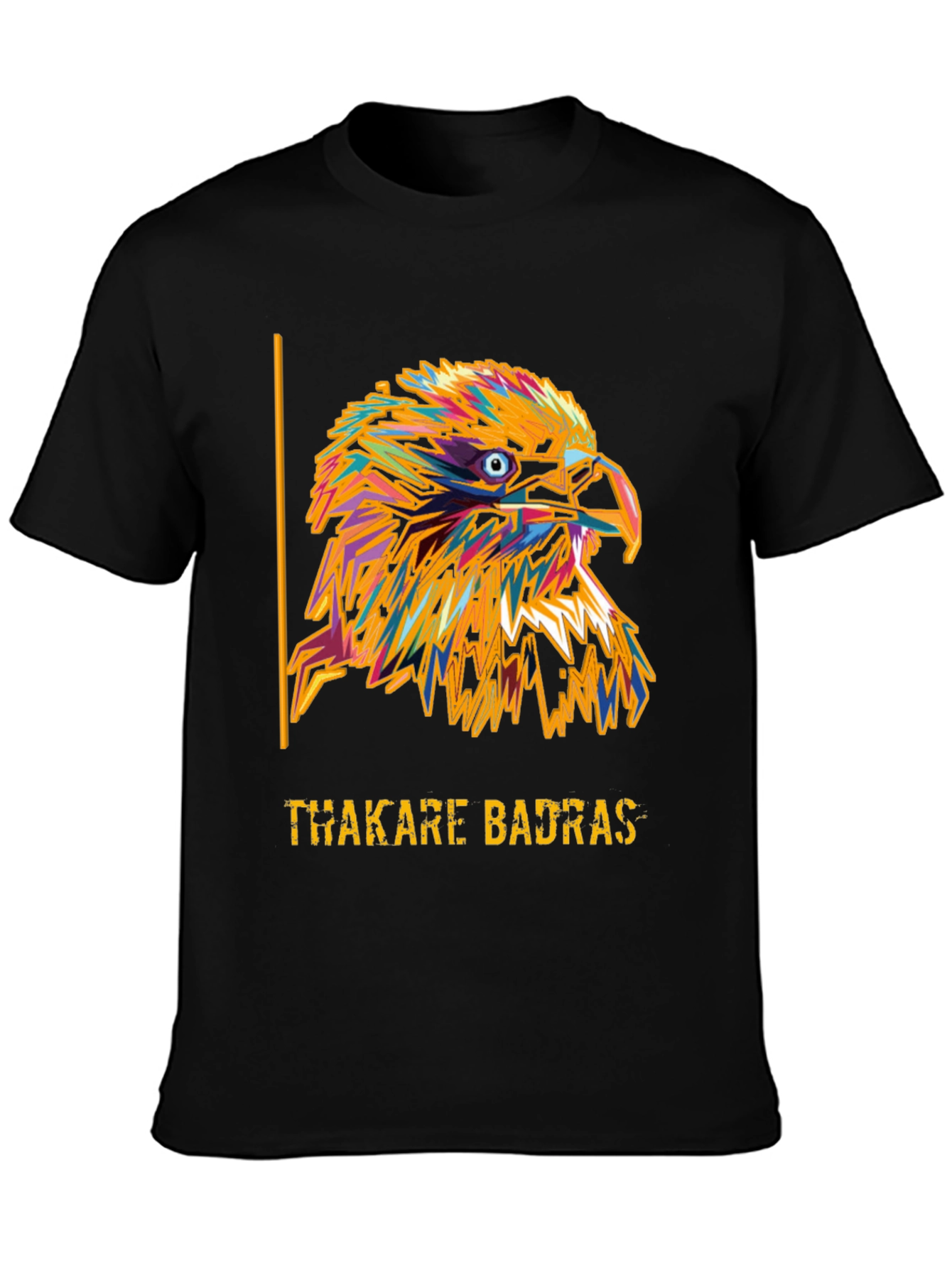 Eagle Graphic Print Black T-Shirt