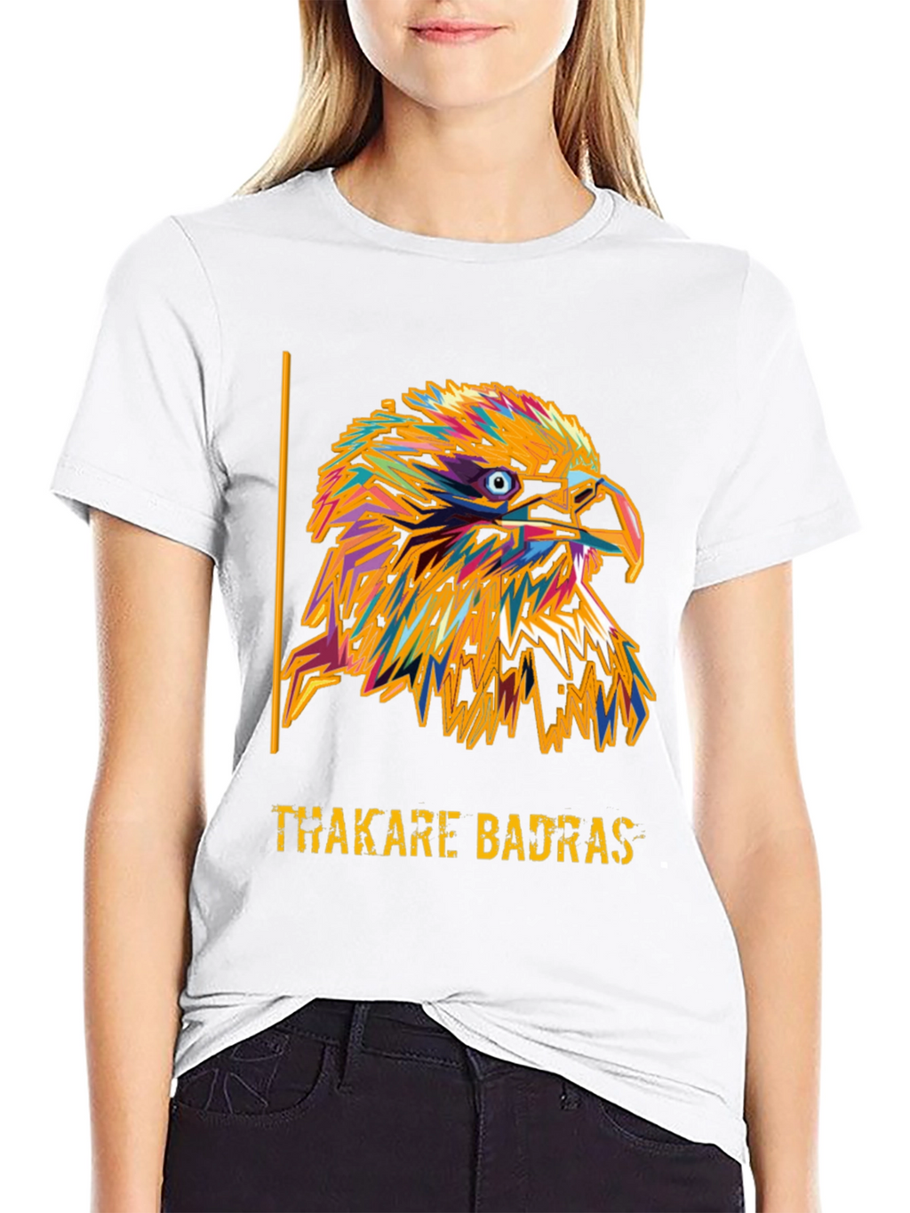 Eagle Graphic Print Black T-Shirt