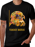 Eagle Graphic Print Black T-Shirt