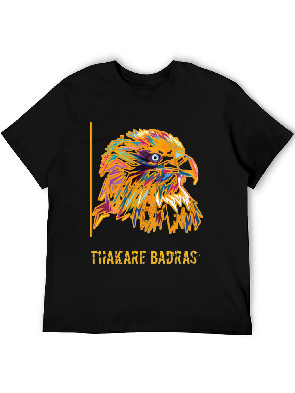 Eagle Graphic Print Black T-Shirt