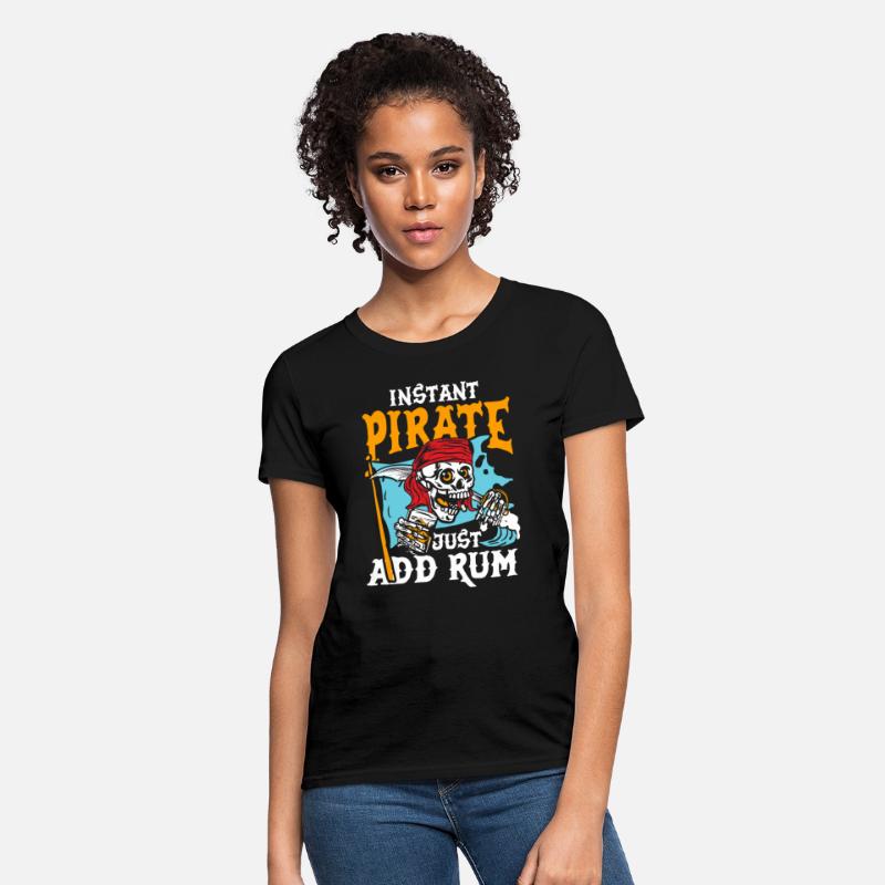 Instant pirate just add rum | buccaneer skull