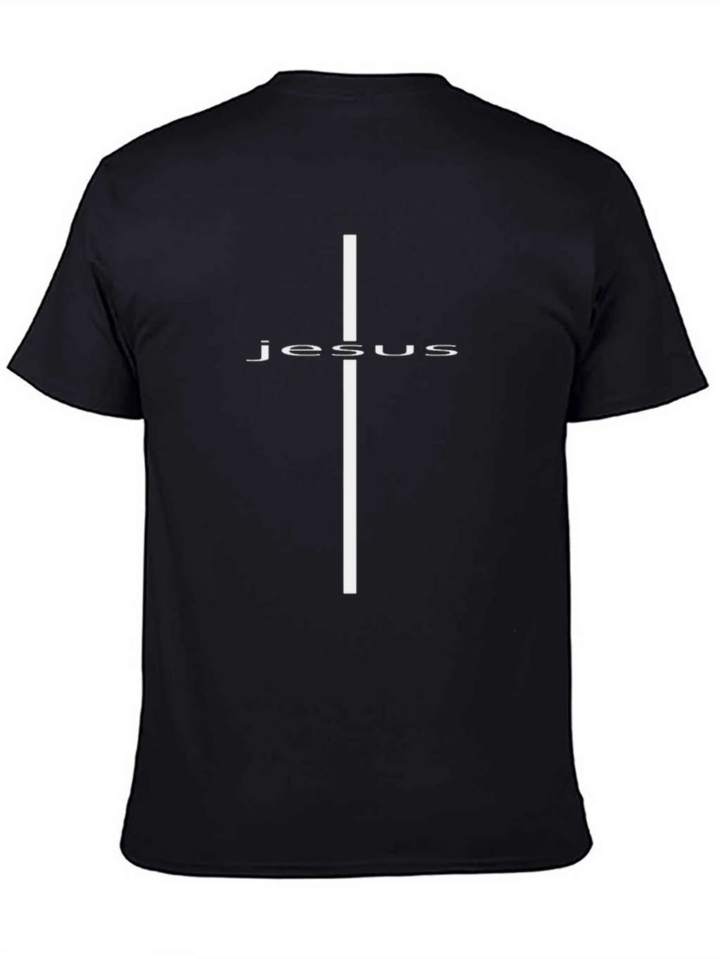 Jesus Cross Graphic Tee - Black Religious T-Shirt