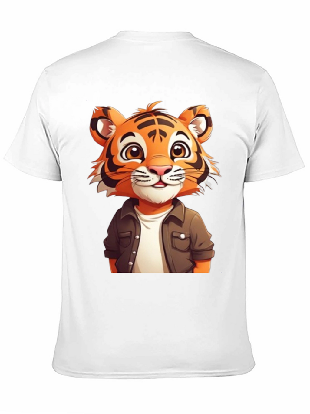 Cute Tiger Graphic Black T-Shirt