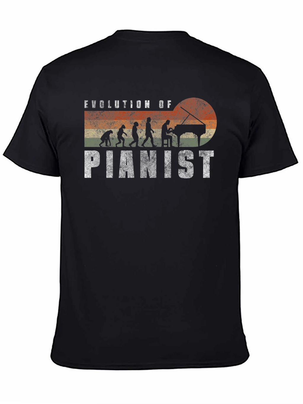 Evolution of Pianist Graphic Tee - Music Lover Gift