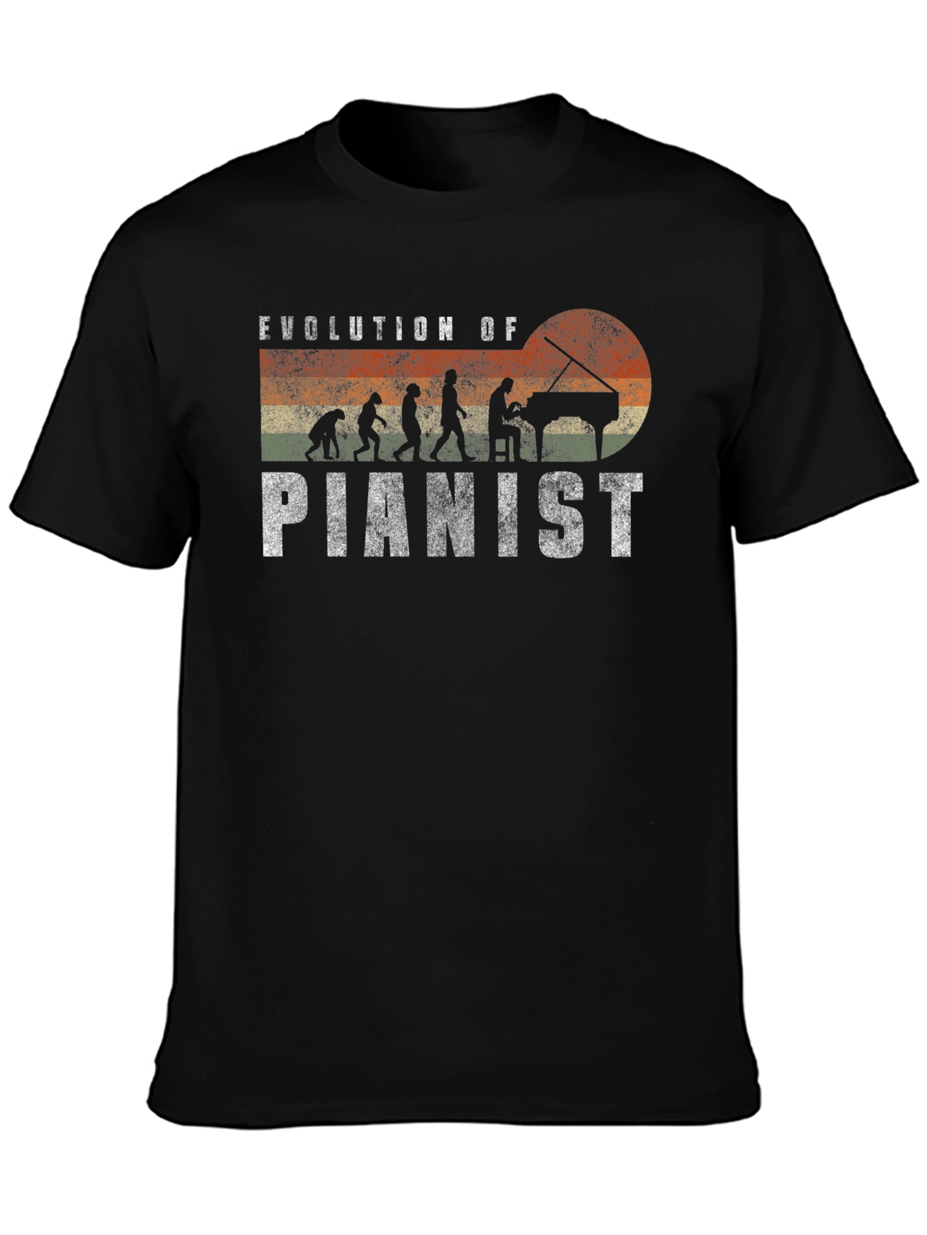 Evolution of Pianist Graphic Tee - Music Lover Gift