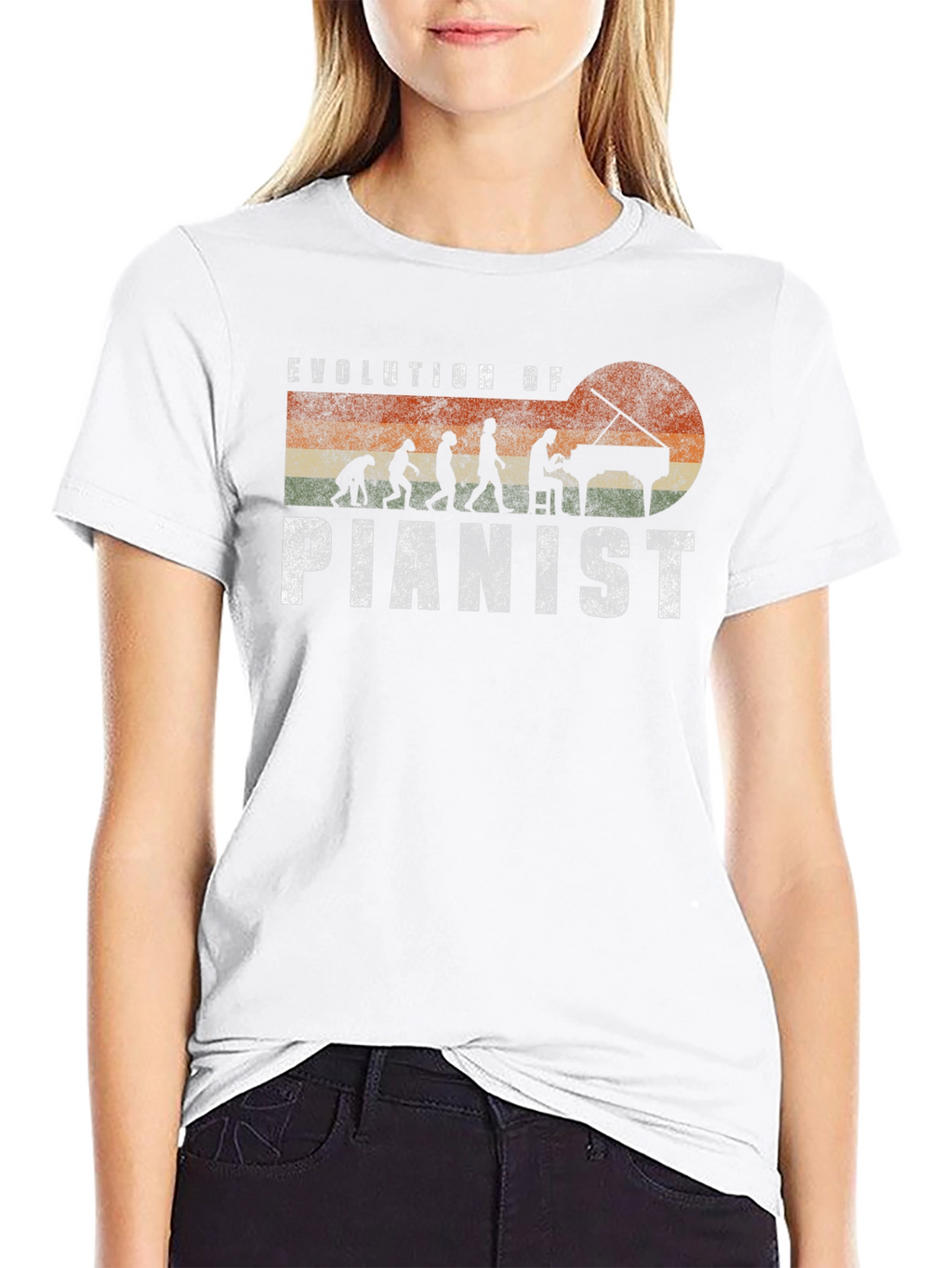 Evolution of Pianist Graphic Tee - Music Lover Gift