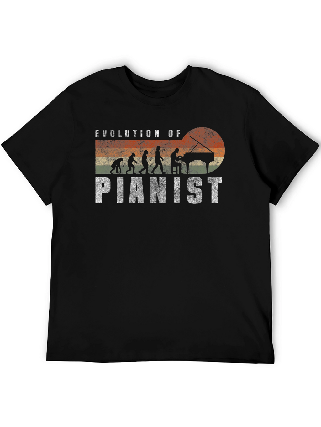 Evolution of Pianist Graphic Tee - Music Lover Gift