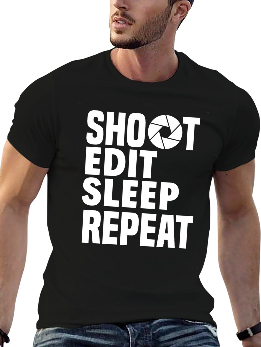 Shoot Edit Sleep Repeat Photographer T-Shirt