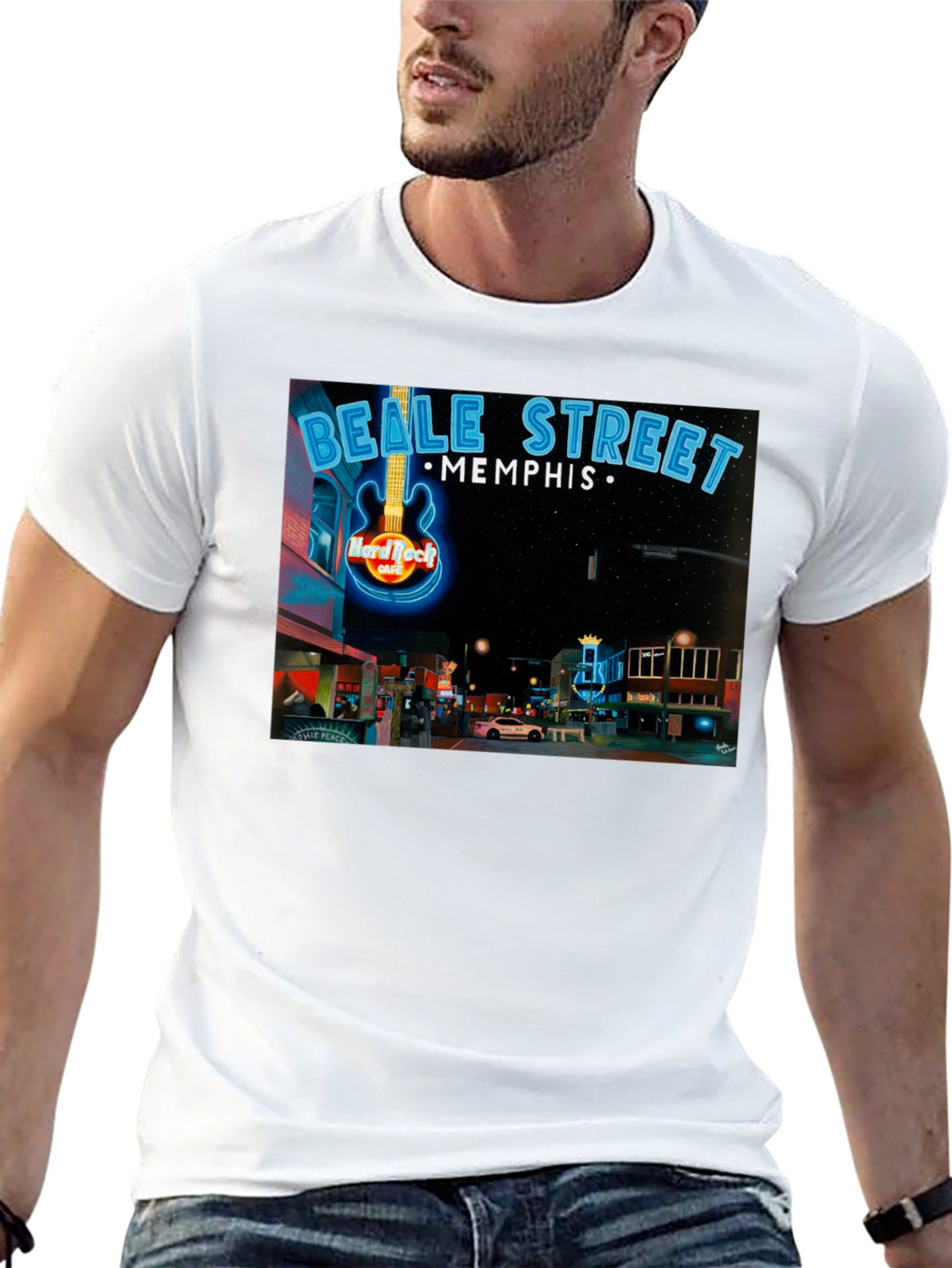 Beale Street Memphis Hard Rock Cafe Graphic Tee