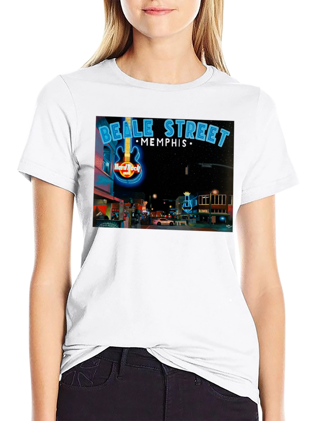 Beale Street Memphis Hard Rock Cafe Graphic Tee