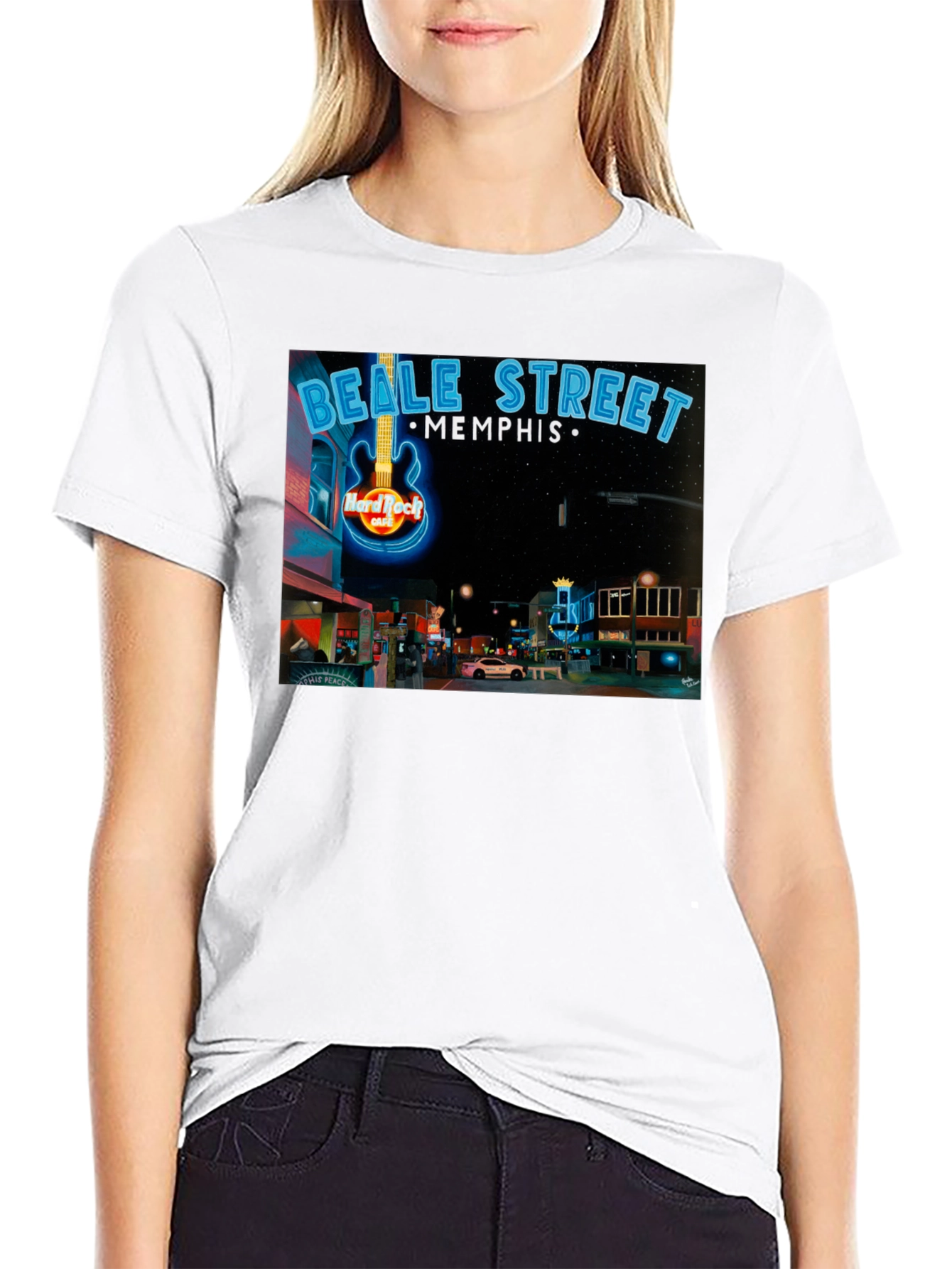 Beale Street Memphis Hard Rock Cafe Graphic Tee