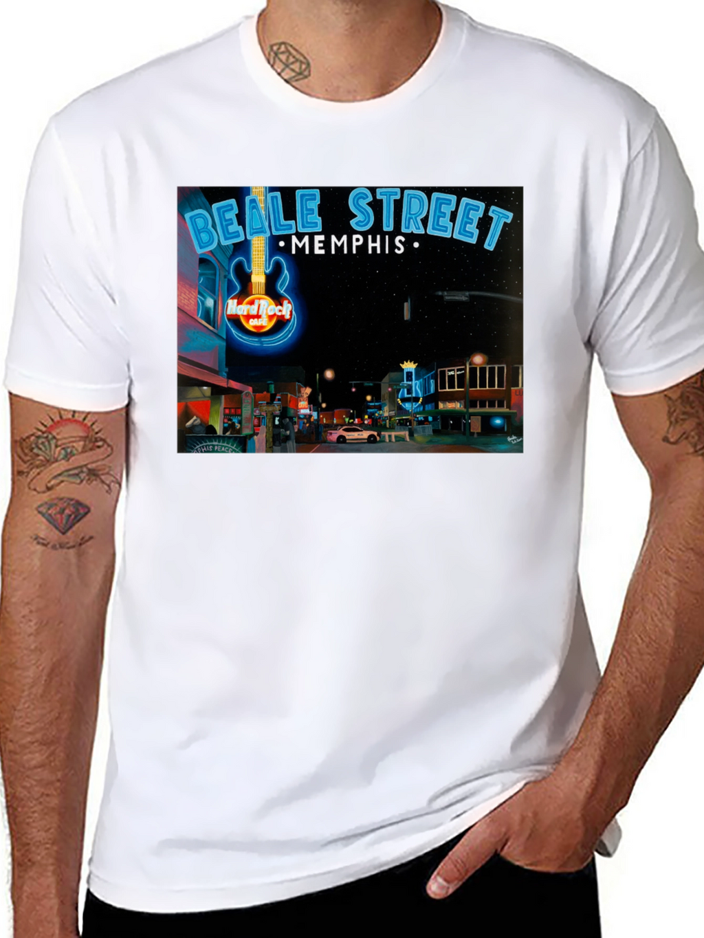 Beale Street Memphis Hard Rock Cafe Graphic Tee