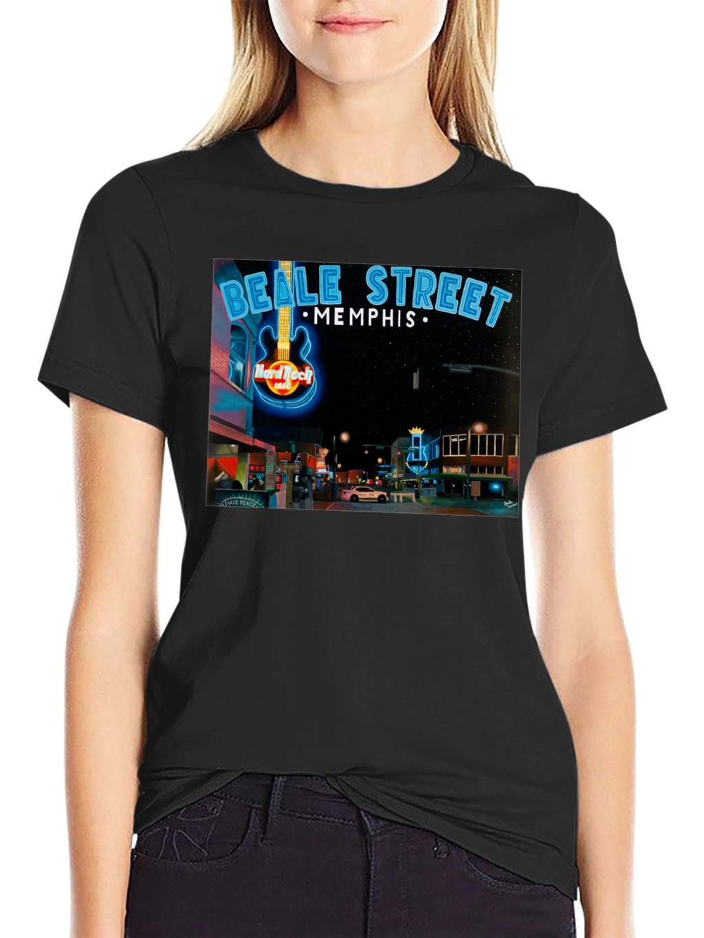 Beale Street Memphis Hard Rock Cafe Graphic Tee