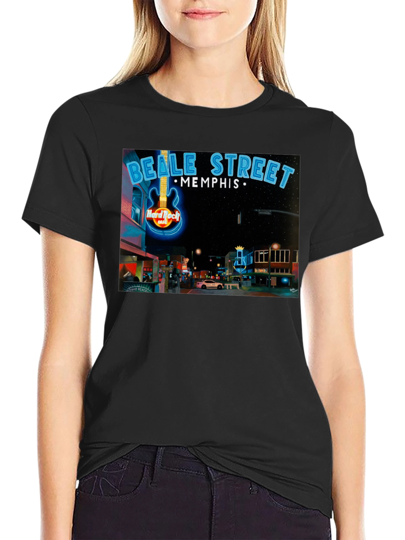 Beale Street Memphis Hard Rock Cafe Graphic Tee