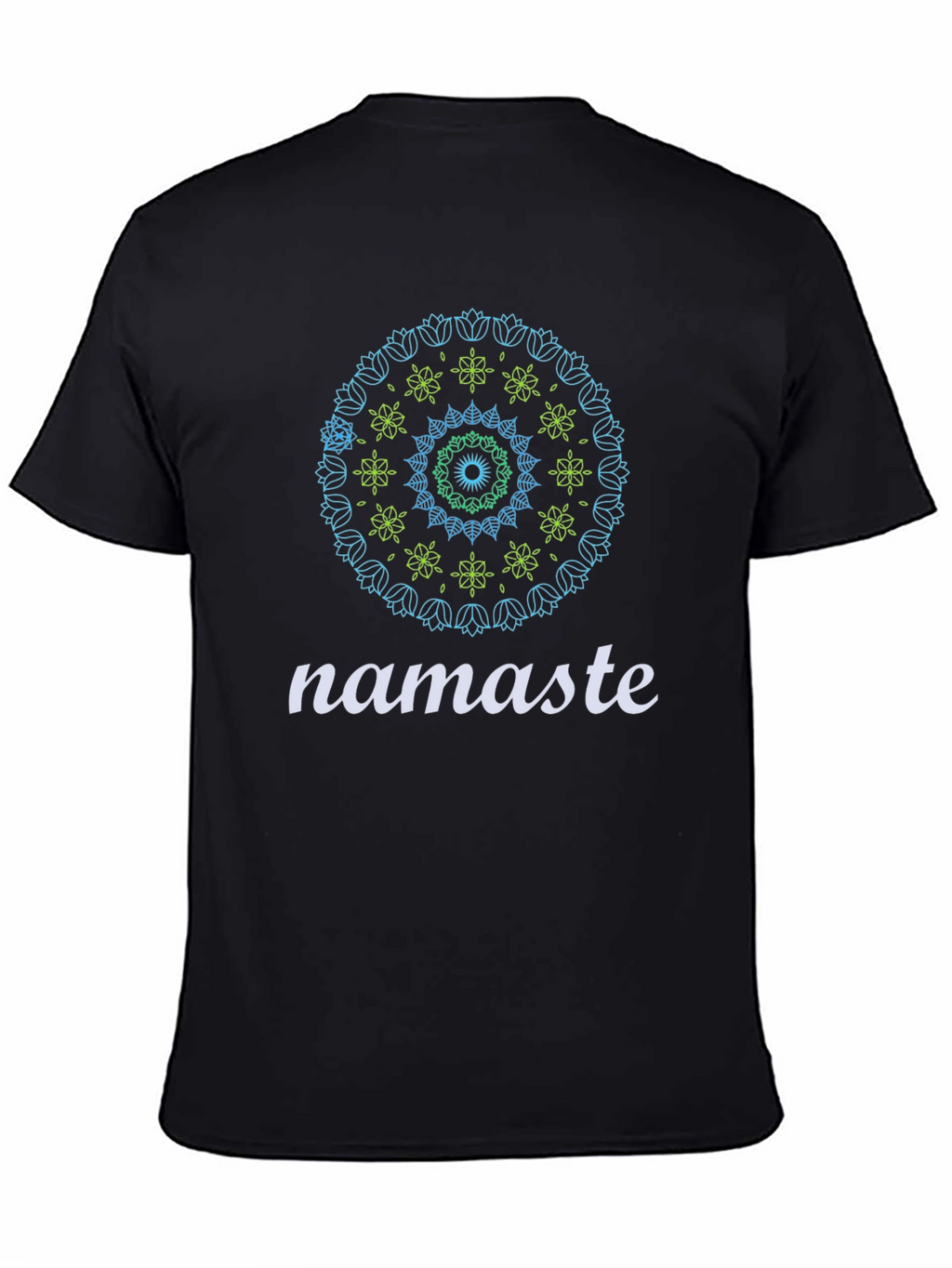 Namaste Mandala Graphic Tee - Black Yoga Shirt