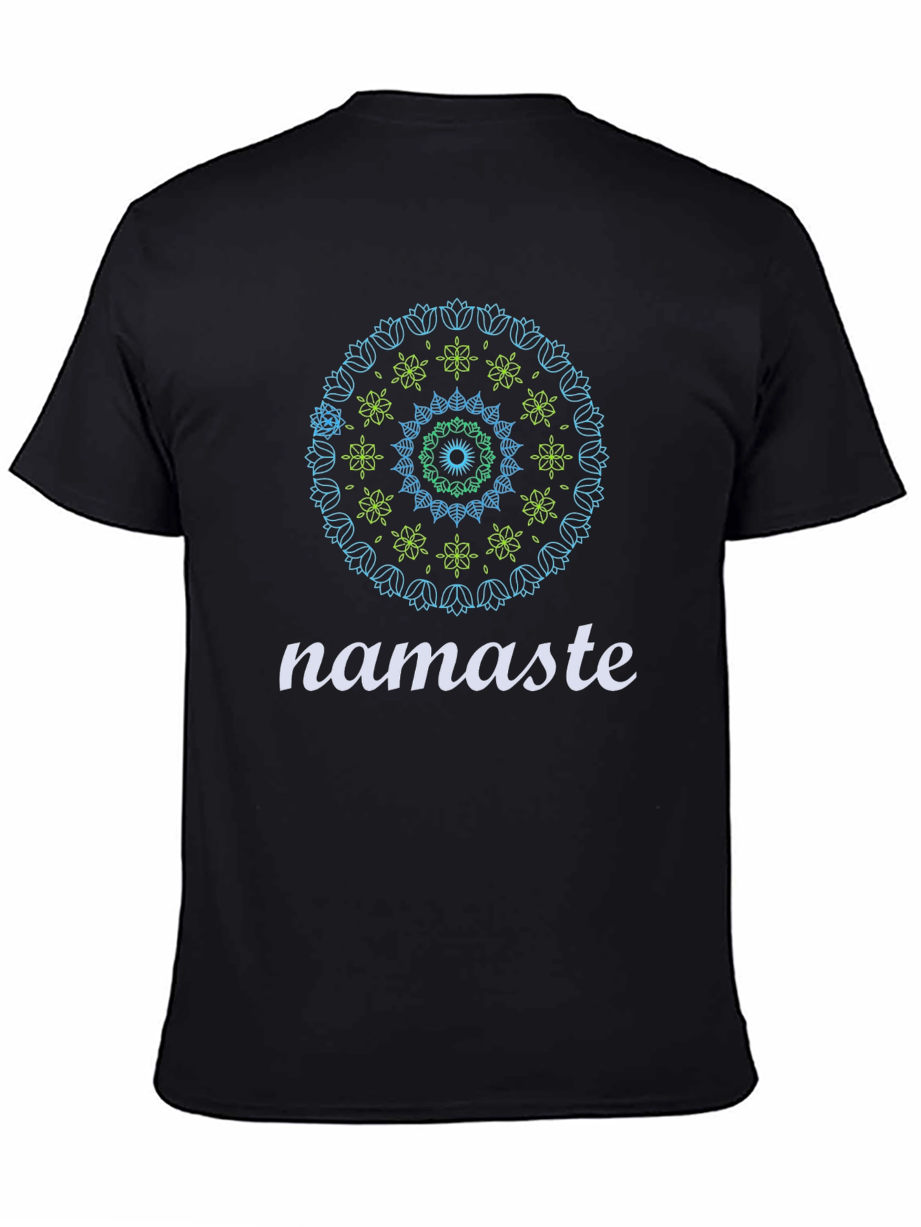 Namaste Mandala Graphic Tee - Black Yoga Shirt