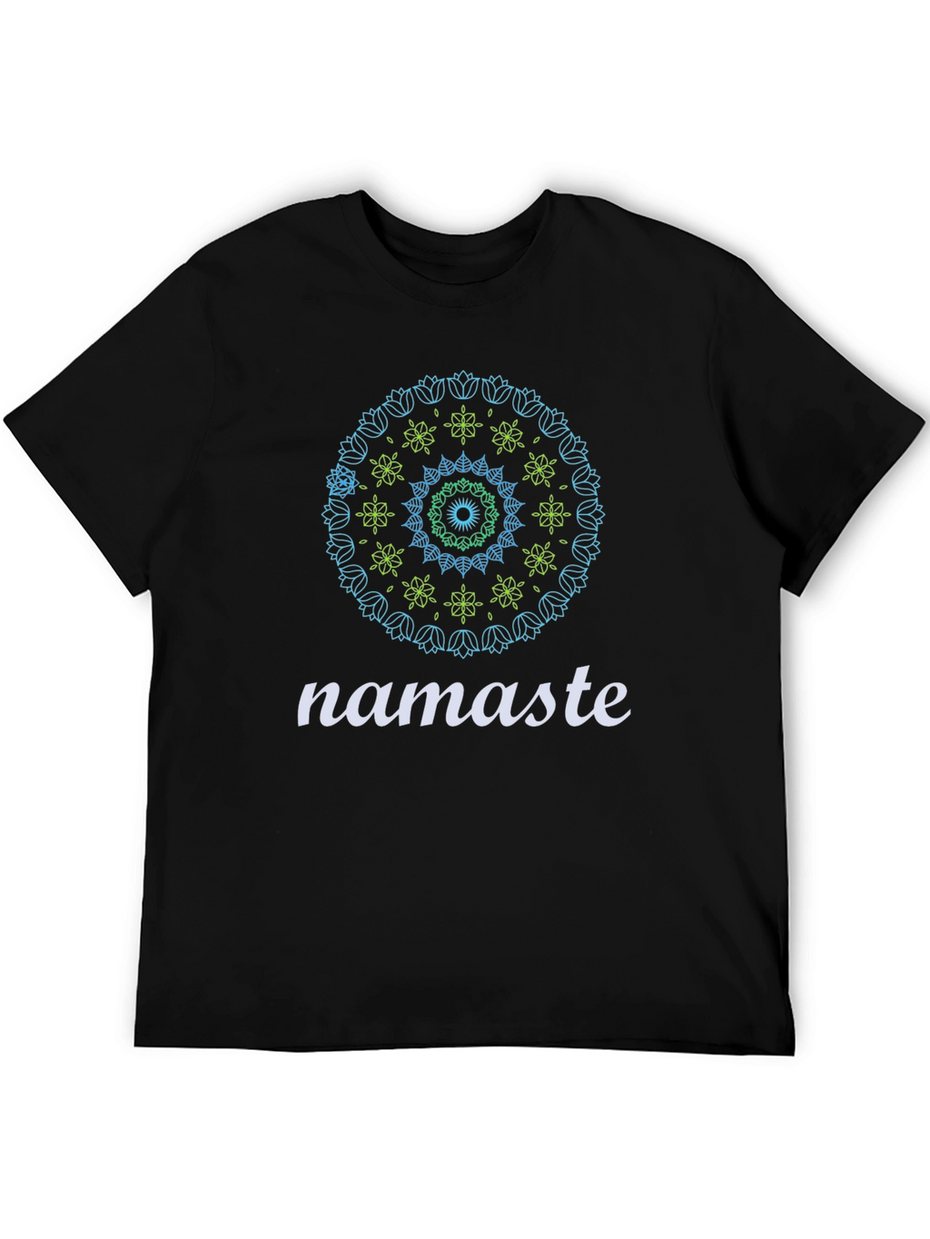 Namaste Mandala Graphic Tee - Black Yoga Shirt