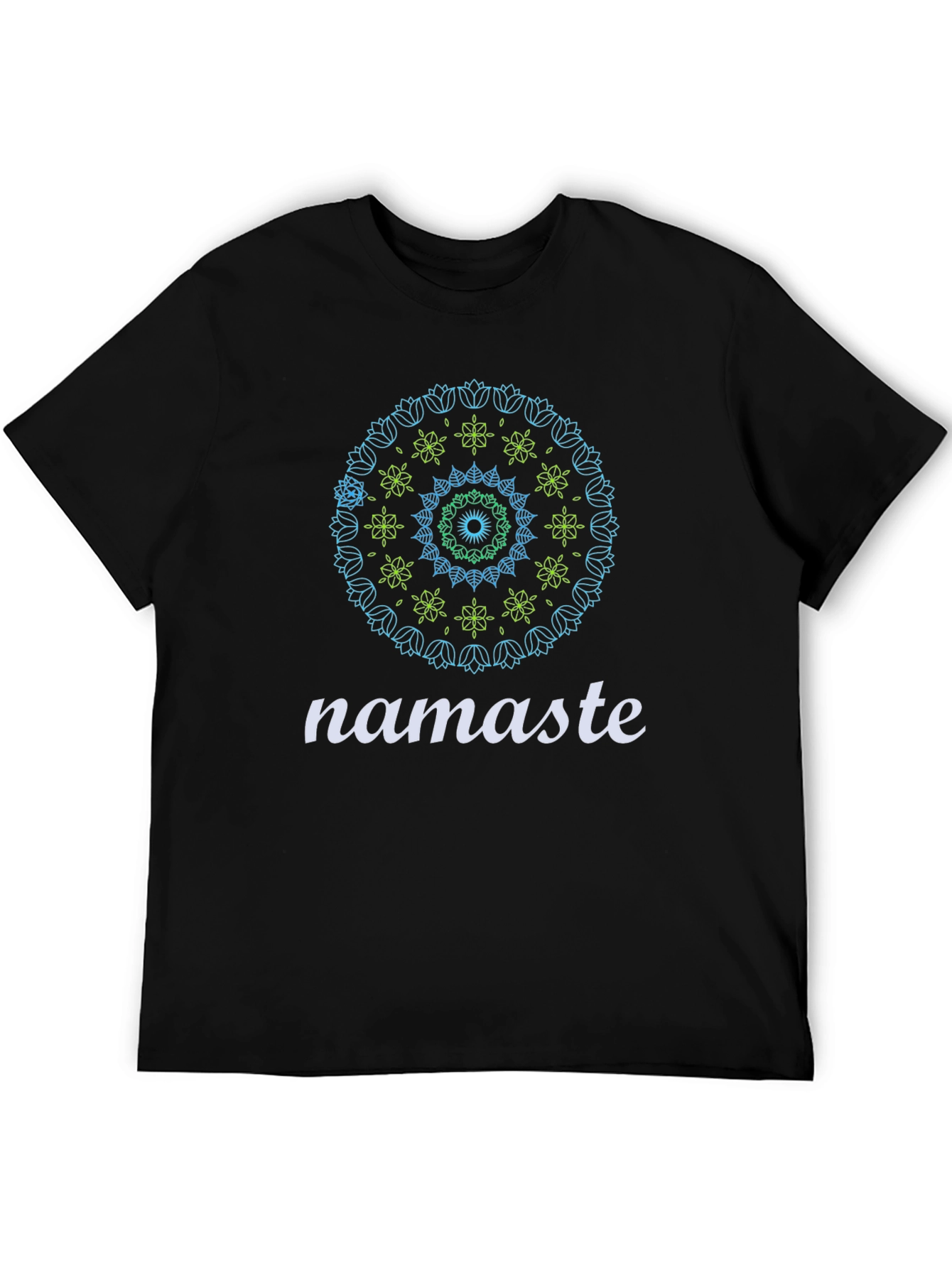Namaste Mandala Graphic Tee - Black Yoga Shirt
