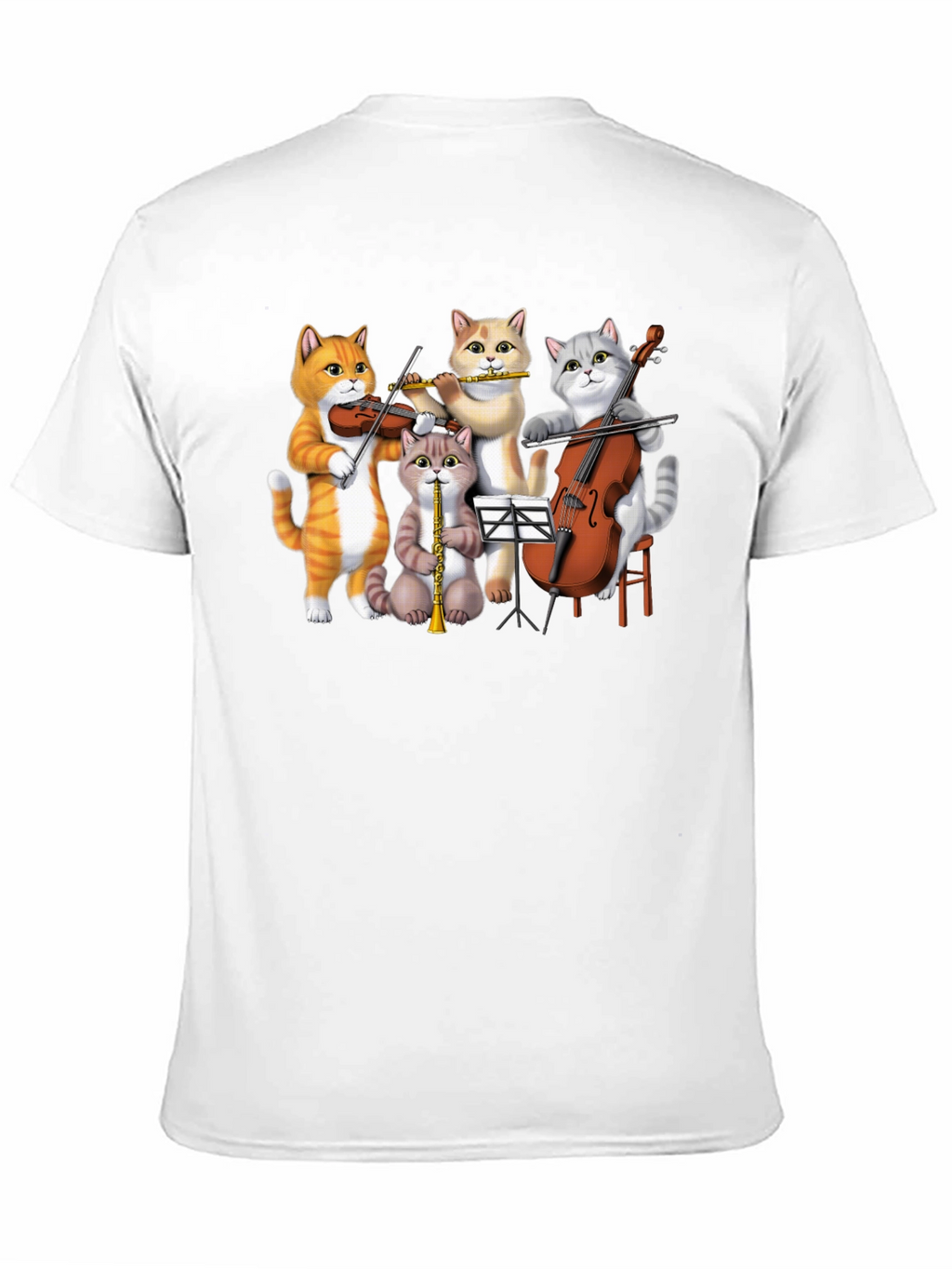 Cat Orchestra T-Shirt Funny Music Cats Tee
