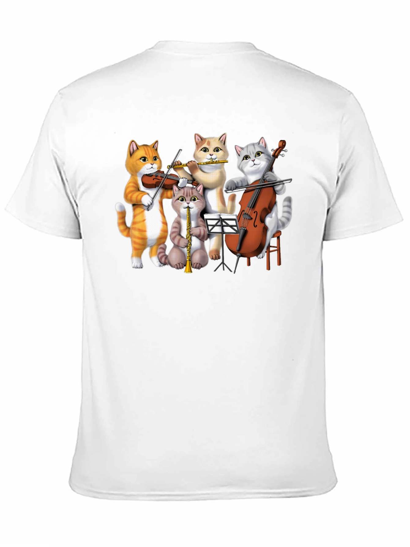 Cat Orchestra T-Shirt Funny Music Cats Tee