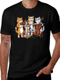 Cat Orchestra T-Shirt Funny Music Cats Tee