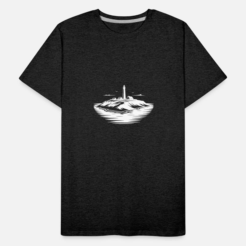 Island With Lighthouse On The Coast