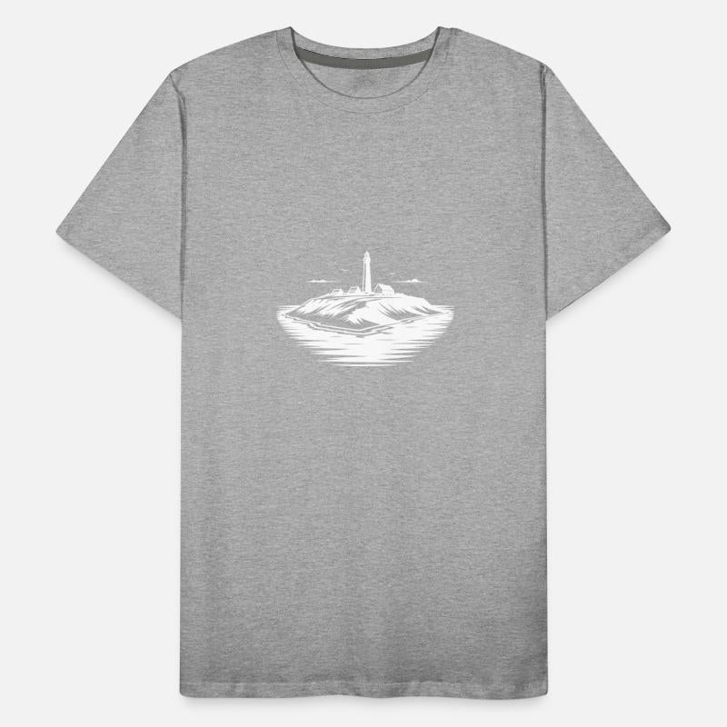 Island With Lighthouse On The Coast