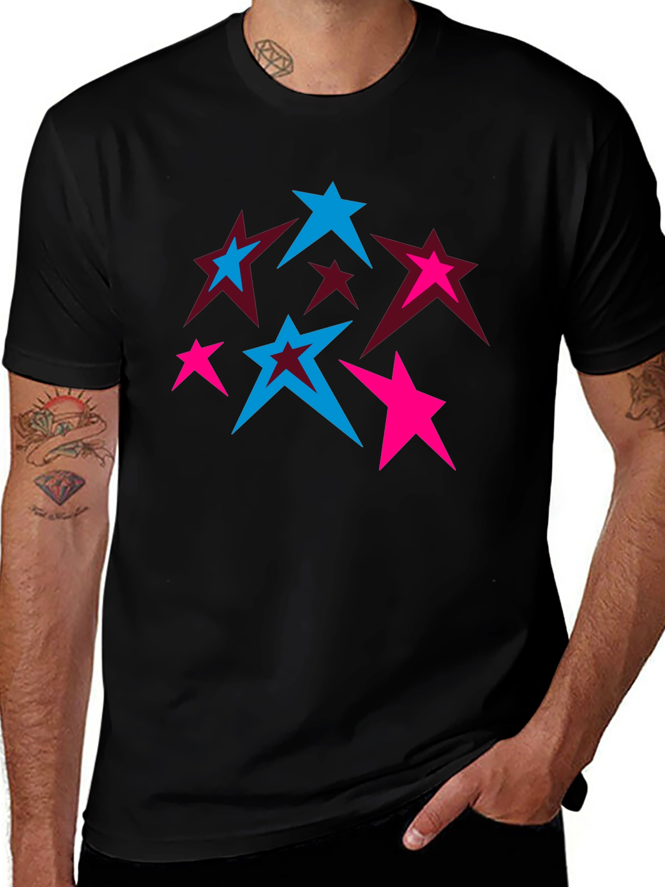 Star Graphic T-Shirt - Trendy Casual Wear