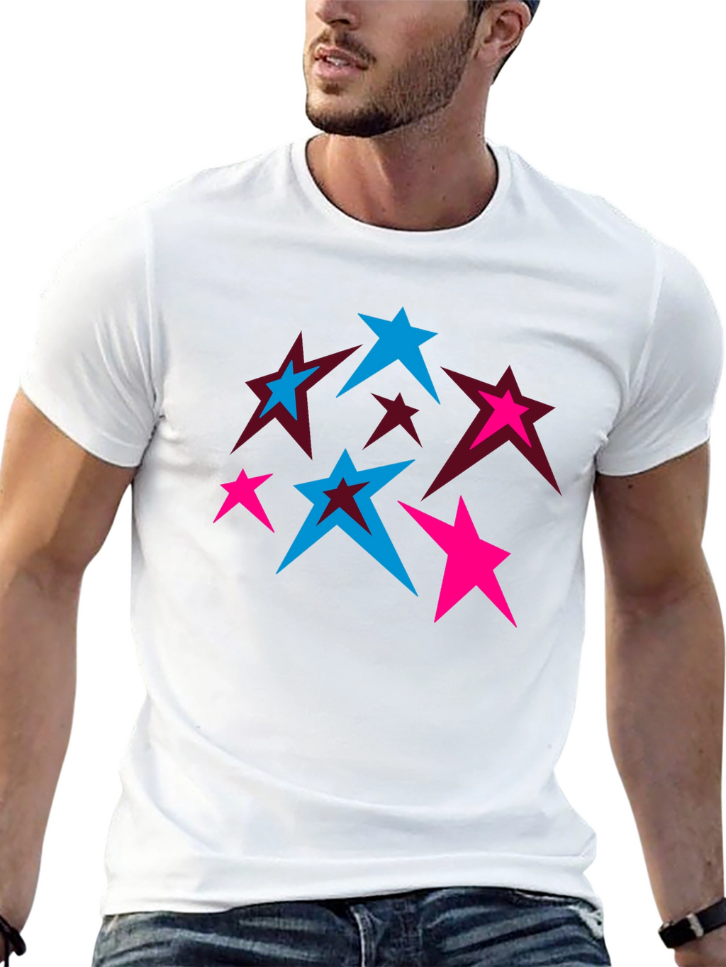 Star Graphic T-Shirt - Trendy Casual Wear