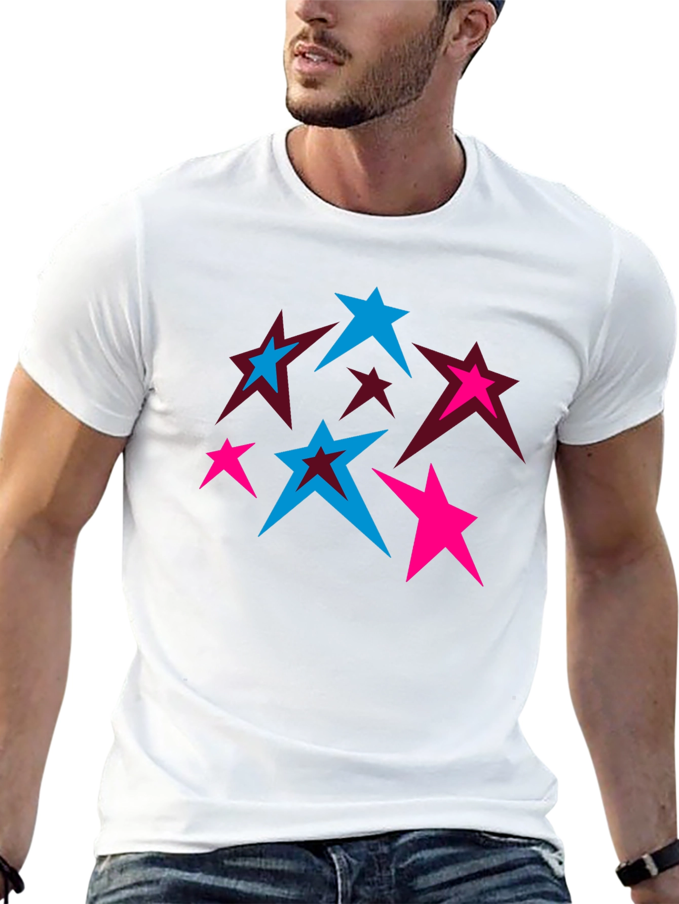 Star Graphic T-Shirt - Trendy Casual Wear