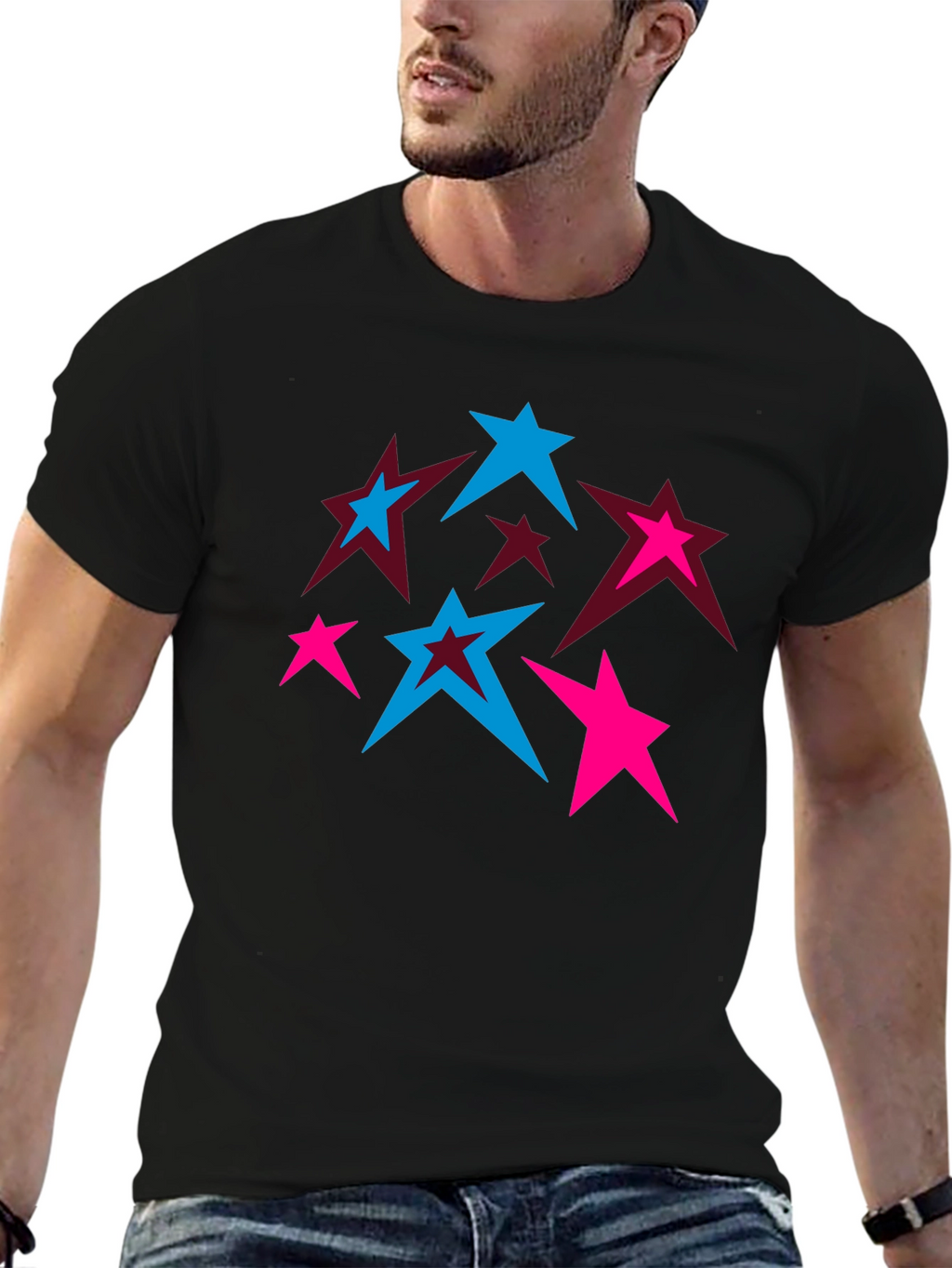 Star Graphic T-Shirt - Trendy Casual Wear