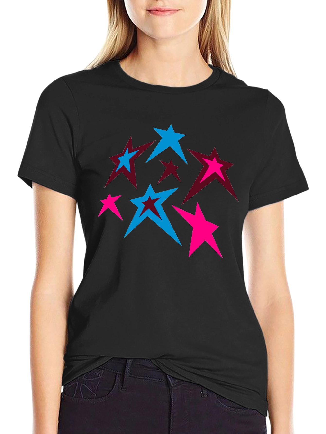Star Graphic T-Shirt - Trendy Casual Wear