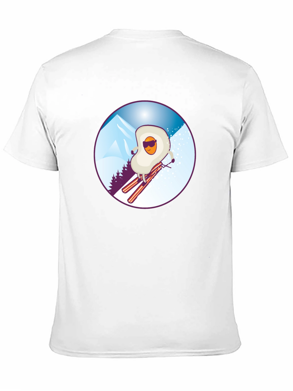 Funny Skiing Egg T-Shirt - Black