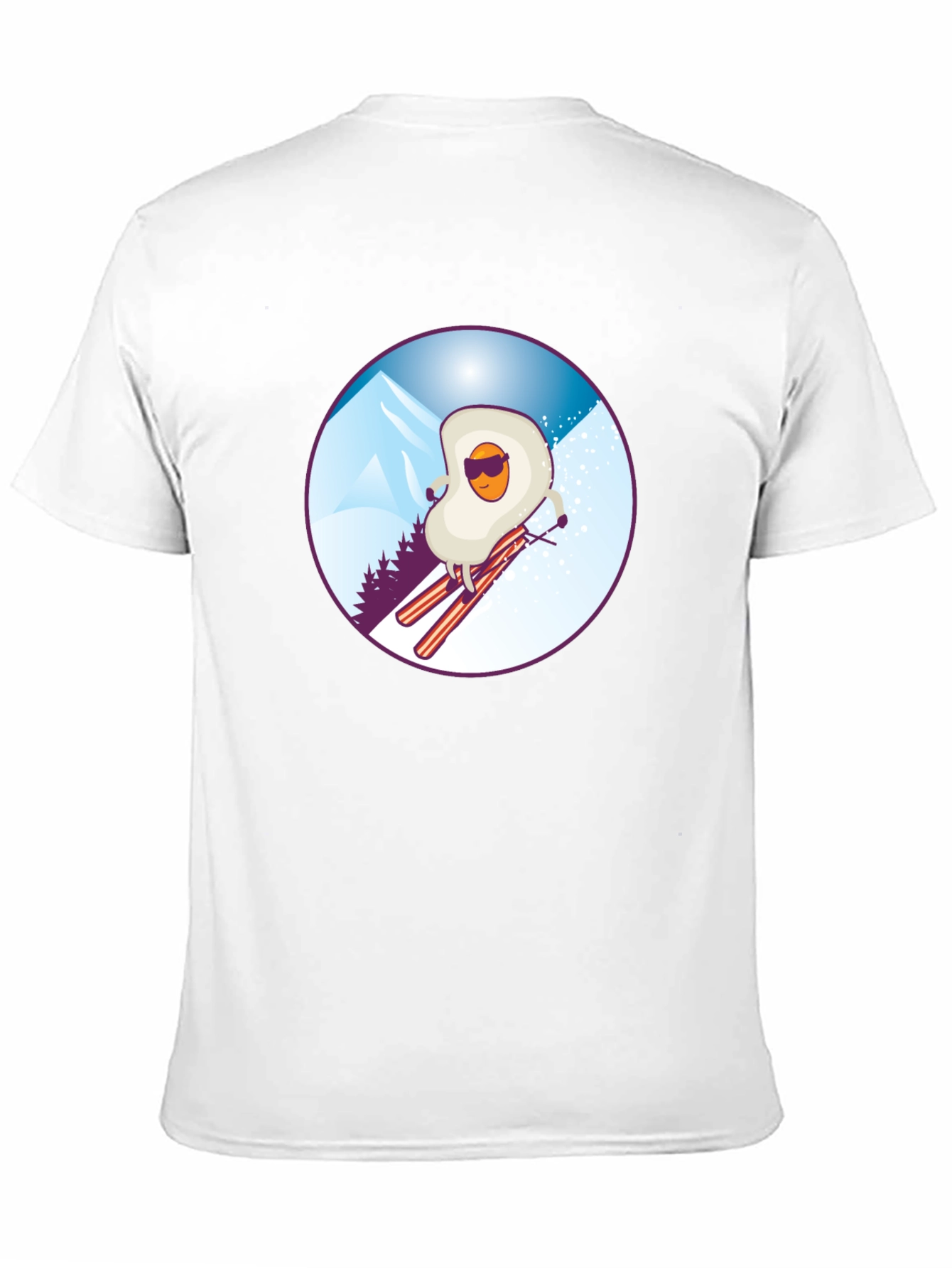 Funny Skiing Egg T-Shirt - Black
