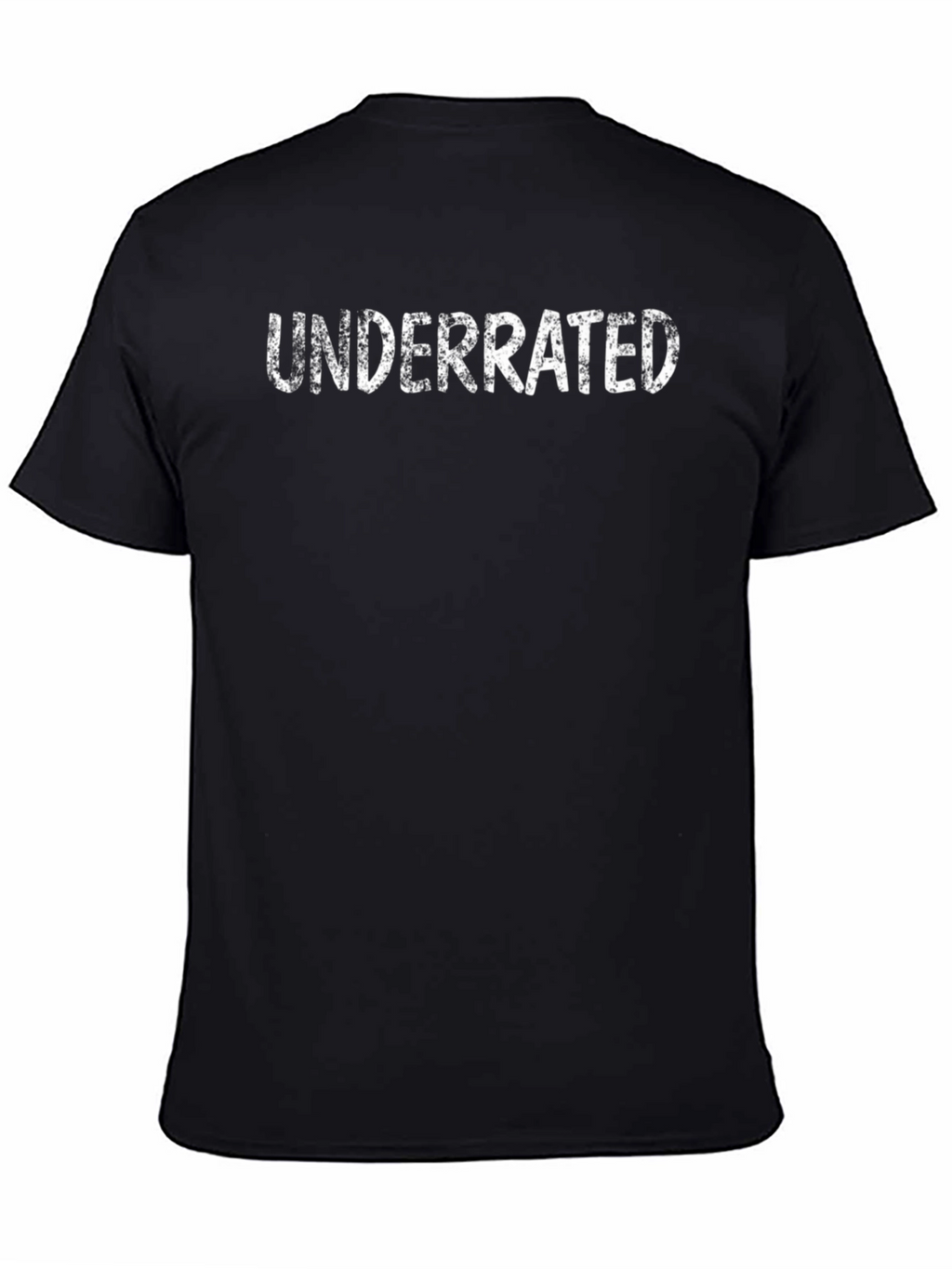 Underrated Graphic Print Black T-Shirt