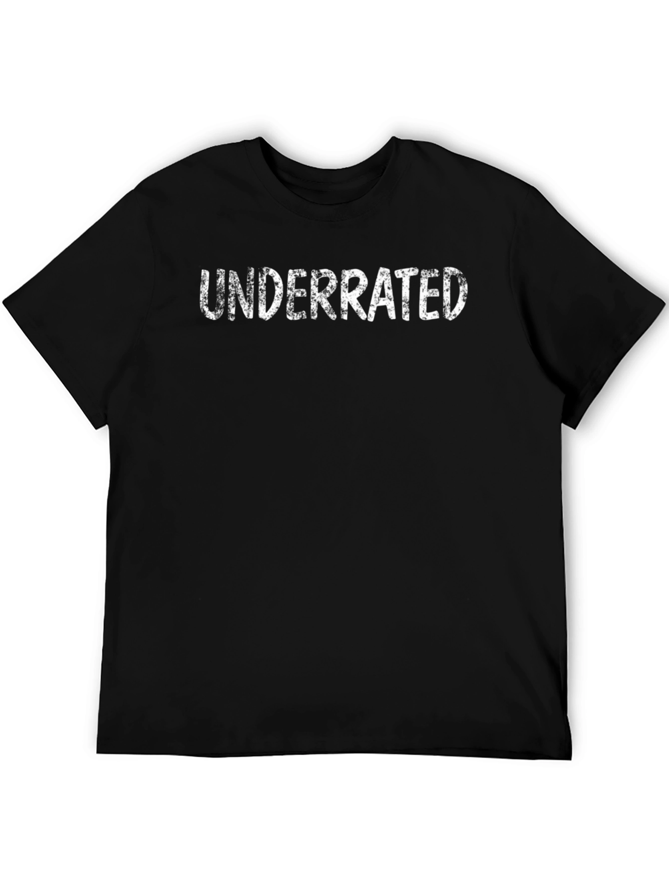 Underrated Graphic Print Black T-Shirt