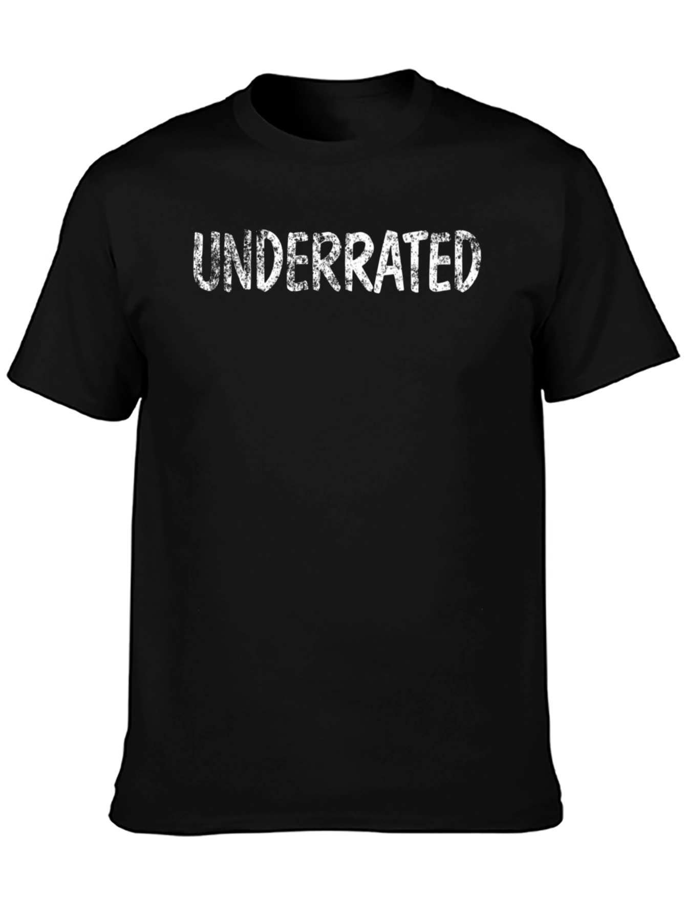 Underrated Graphic Print Black T-Shirt