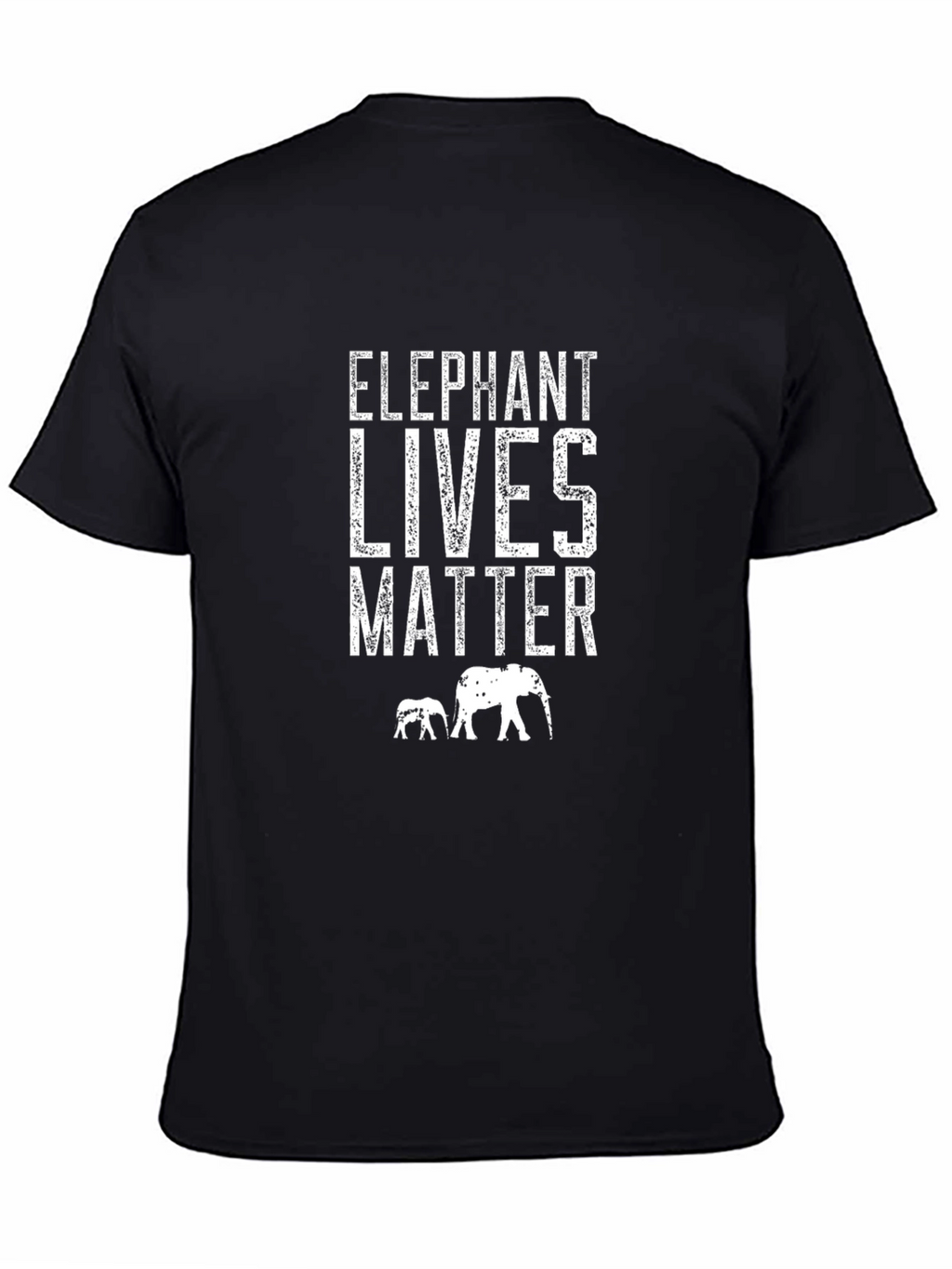 Elephant Lives Matter Graphic Tee - Black T-Shirt